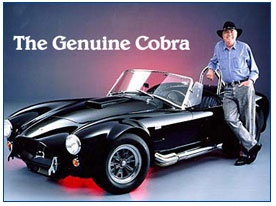 Picture Carroll Shelby with black classic shelby cobra